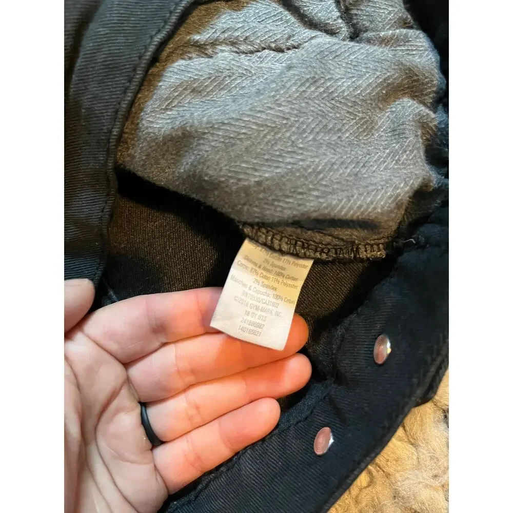 Gymboree kids jean jacket with hood black size large